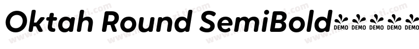 Oktah Round SemiBold字体转换